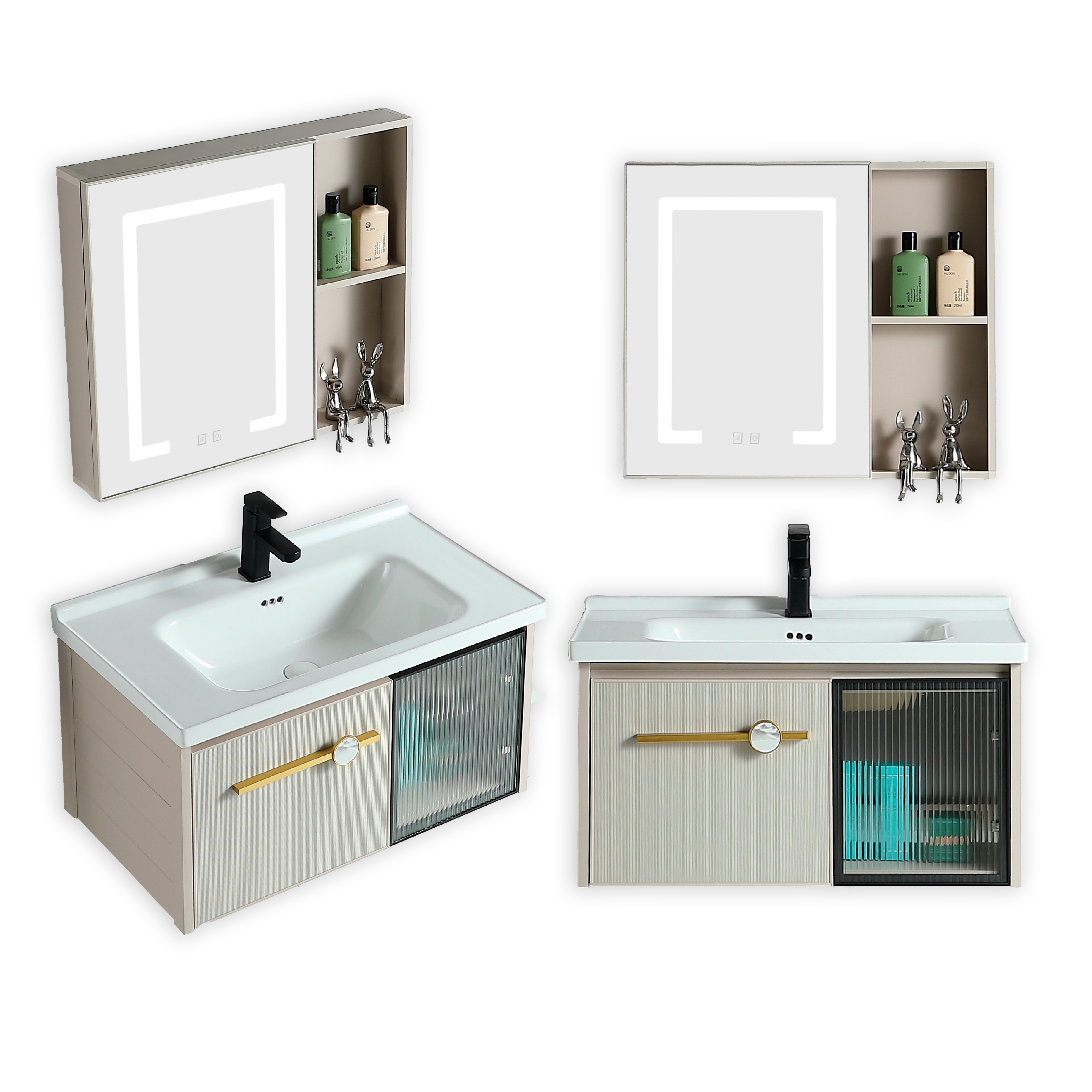 Mueble De Baño + Espejo De Aluminio Kq704Z-60 - Fratelli